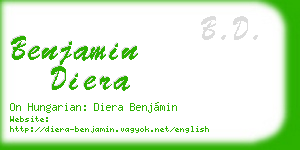 benjamin diera business card